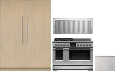 5 Piece Package Includes Refrigerator, Freezer, Range, Hood And Dishwasher